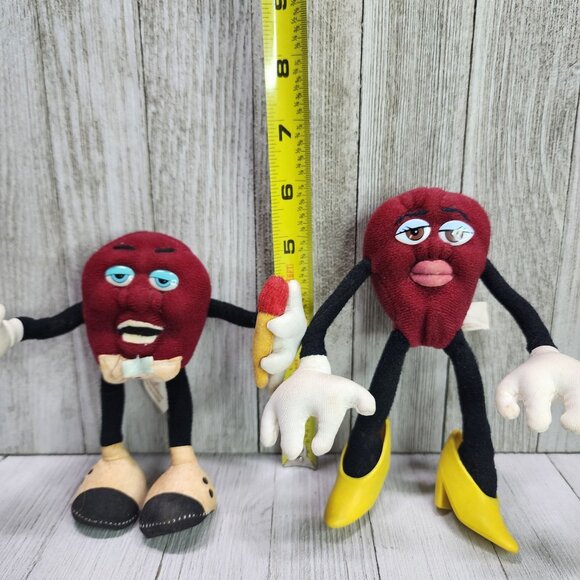 Vintage California Raisin Applause Plush Bendables Toy Figure - Set Of 2 - Picture 9 of 9